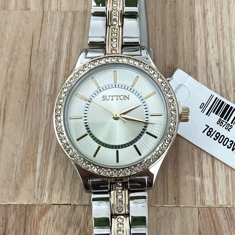 Sutton by Armitron ladies two tone dress watch NEW BATTERY